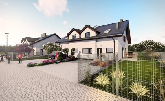 domy w zabudowie bliźniaczej dwurodzinnej w Kąkolewie