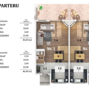 Gronowo 90 m wnętrze ul. kasztelanska